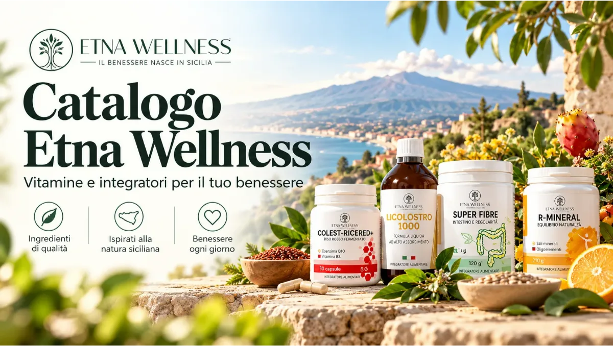 Catalogo Etna Wellness con vitamine e integratori per il benessere